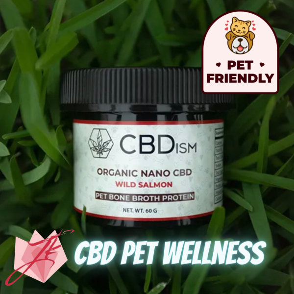 Organic Nano CBD Wild Salmon Pet Bone Broth Protein