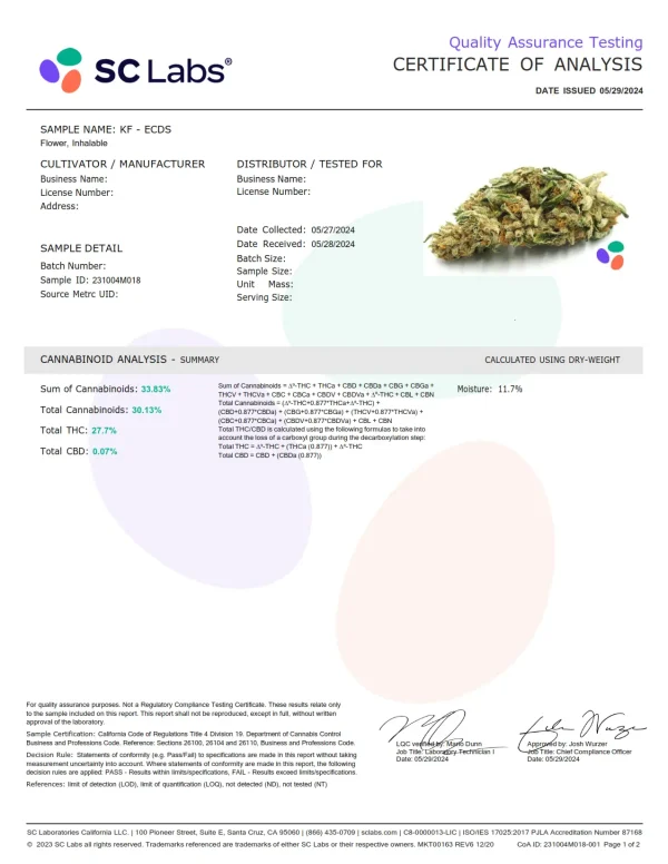 East Coast Sour Diesel Strain THCA - Image 3