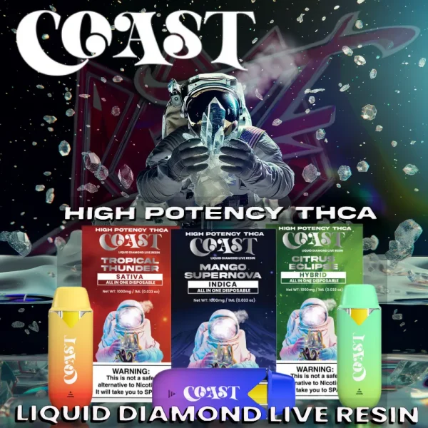 THCa Diamond Live Resin Disposable Vape - Coast