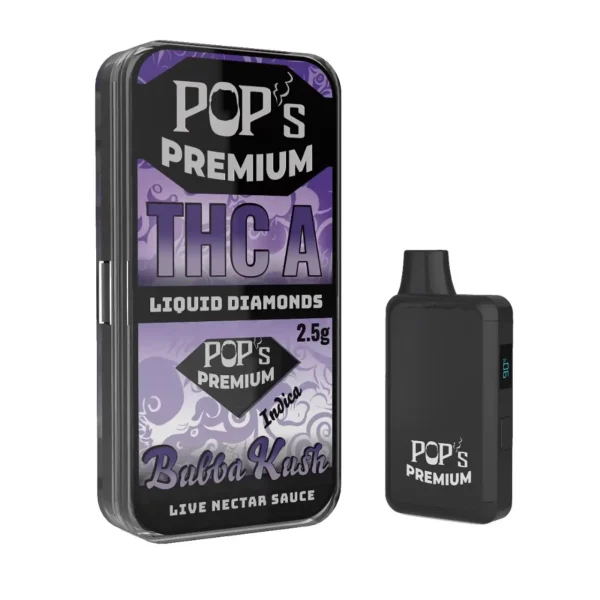 THCa Liquid Diamonds 2.5g Disposable Vape with Live Nectar Sauce - Pops