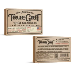 THCA Cigarillos True Grit - 3ct Tropical Lime Soda + Fruit Punch