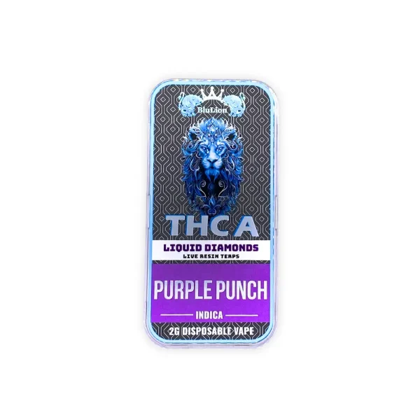 THCA Liquid Diamonds Disposable Vape BluLion 2g Purple Punch 2