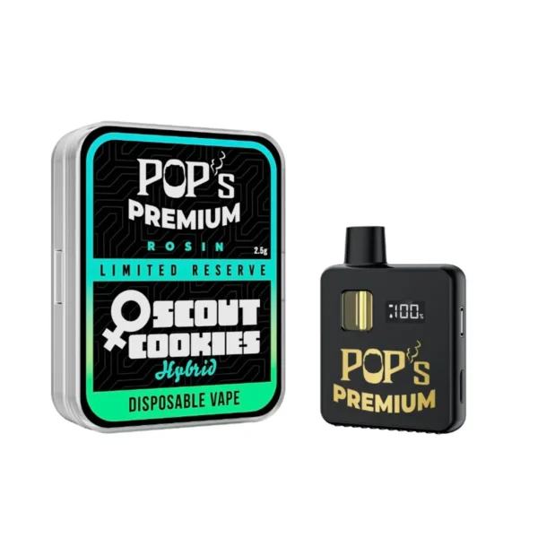 Pop’s Premium Limited Reserve Rosin Vape – 2.5G GSC (hybrid)