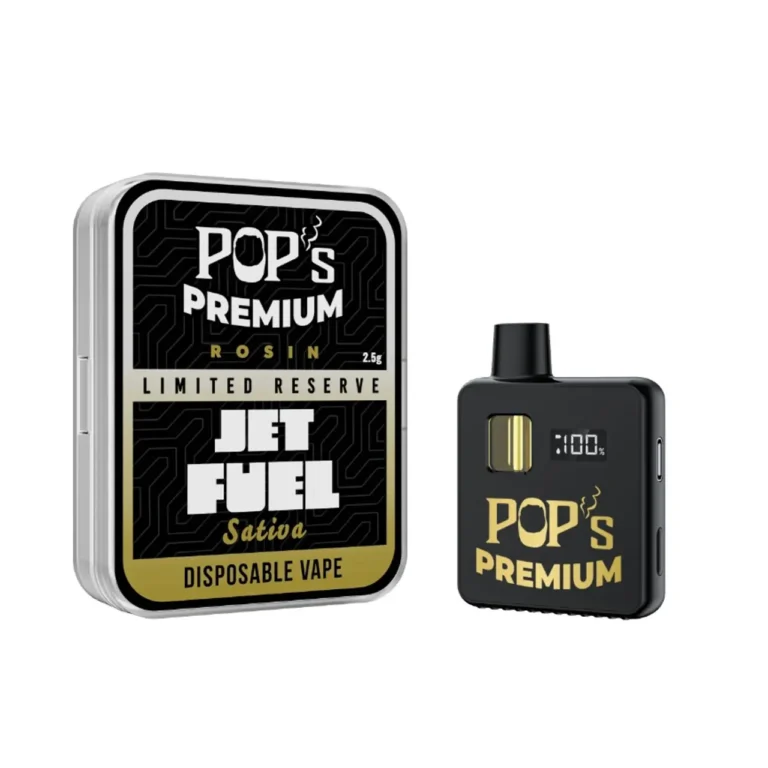 Pop’s Premium Limited Reserve Rosin Vape – 2.5G Jet Fuel (sativa)