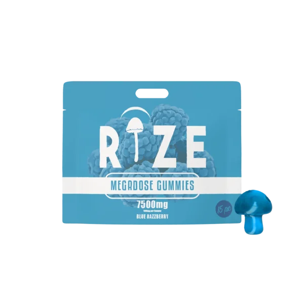 Rize Megadose Mushroom Gummies - 15ct - 7500mg - Blue Razzberry