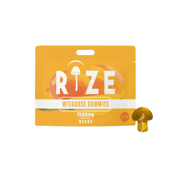 Rize Megadose Mushroom Gummies - 15ct - 7500mg - Mango