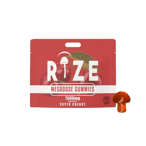 Rize Megadose Mushroom Gummies - 15ct - 7500mg - Super Cherry