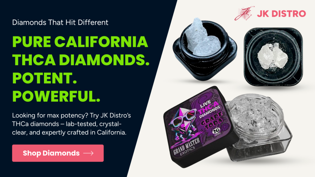 Shop THCa diamonds and crystal-clear concentrates at JK Distro